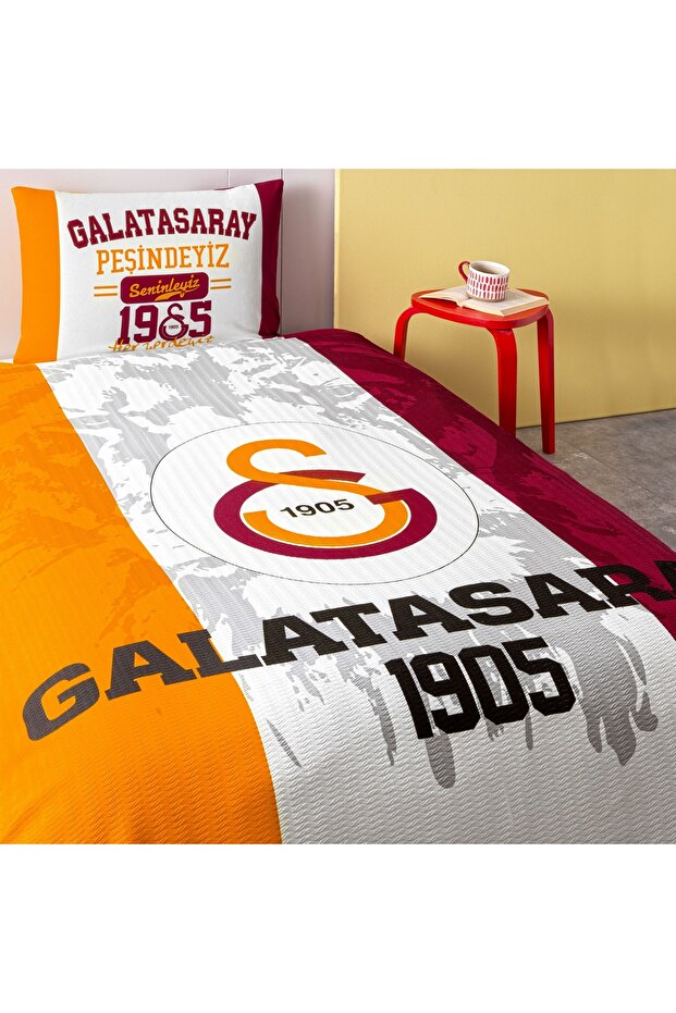 Galatasaray Official Licensed Single Pique Bed Set - 100% Cotton