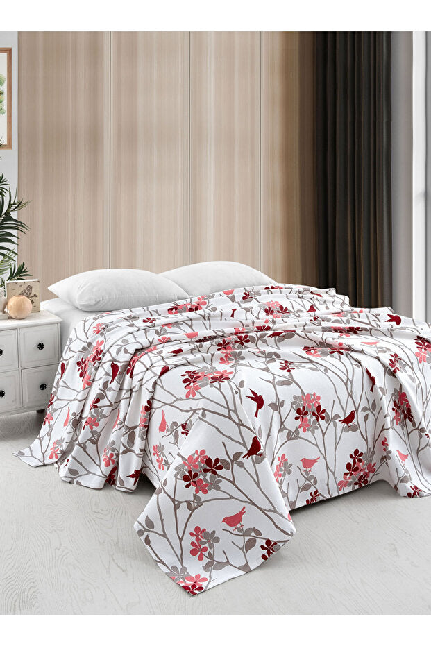 Single Pike Bedspread - Pure Romance Bird & Floral Design