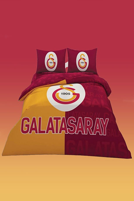 Galatasaray Double Duvet Cover Set - 100% Cotton, Official Licensed