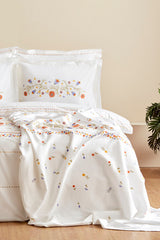 Clarice 100% Cotton Double Duvet Cover Pique Set