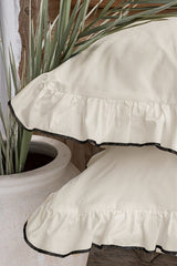 100% Cotton Ruffled Double Duvet Cover Set - 200x220cm