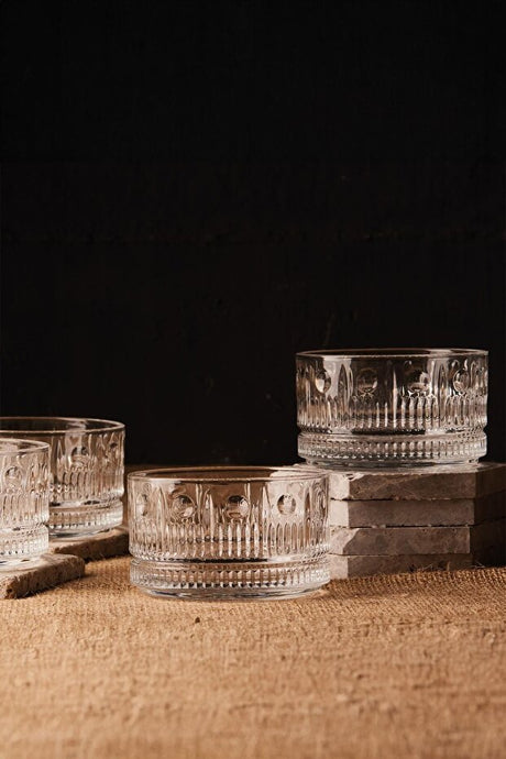 Elegant Glass Serving Bowls - 4-Piece 220ml Set