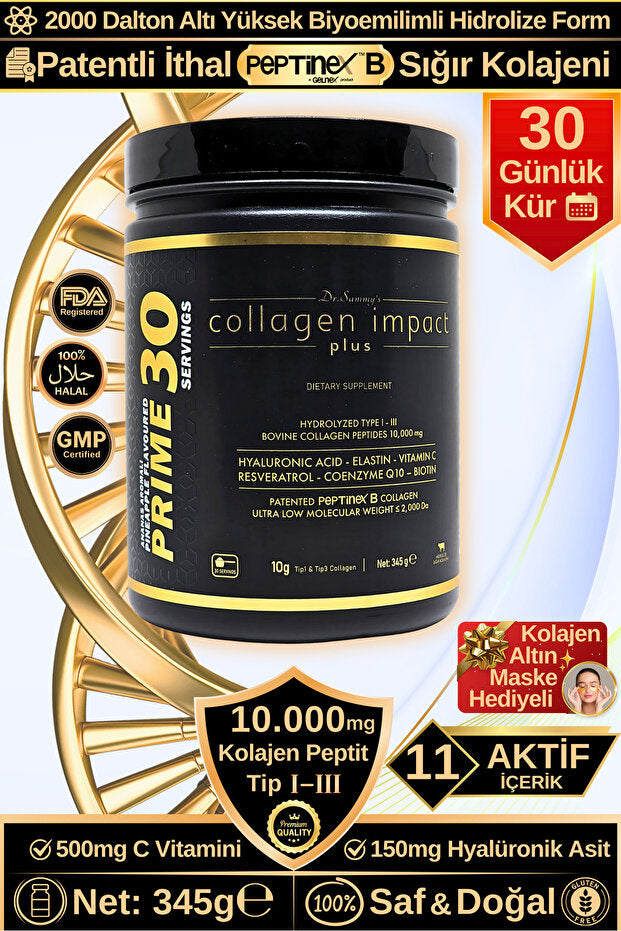 Collagen Impact Plus Prime 30 - 345g Hydrolyzed Bovine Peptides