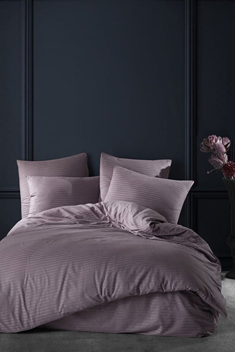 Double Cotton Sateen Duvet Cover Set - 4 Piece with Fitted Sheet
