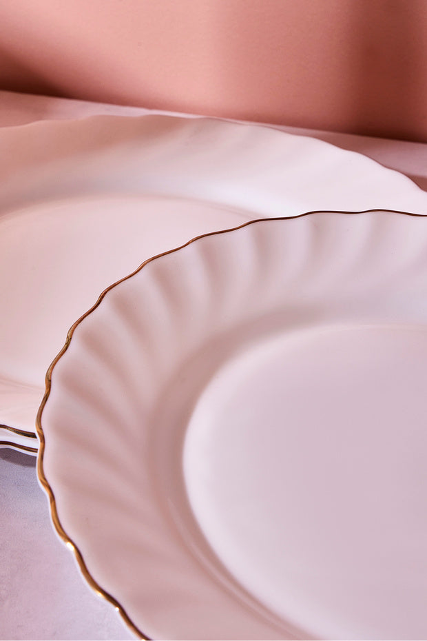Elegant Waves Opal Gilded Pasta Plate - 19 cm