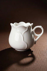 Pure Rose 4-Piece Pure White Porcelain 230ml Mug Set