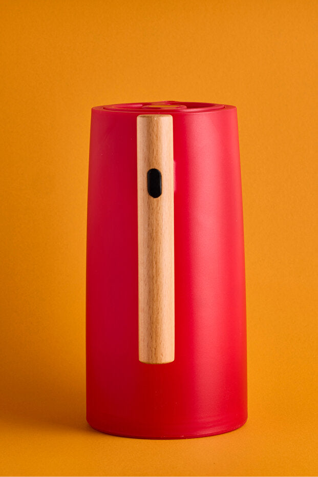 Nordic Style Vacuum Thermos - 1000ml Capacity, Red