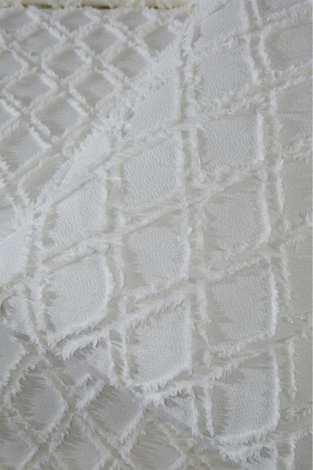 Double Size 3 Piece Cream Cotton Pike Bedding Set