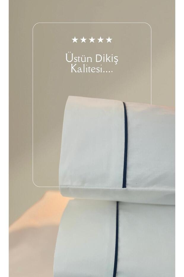 Crown Piped Double Duvet Cover Set - 4 Pieces