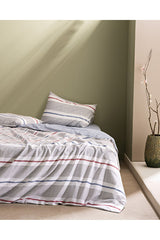 Burcet Double Ranforce 100% Cotton Duvet Cover Set - Gray