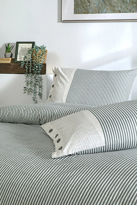 Natural Line Single Duvet Cover Set - 100% Cotton