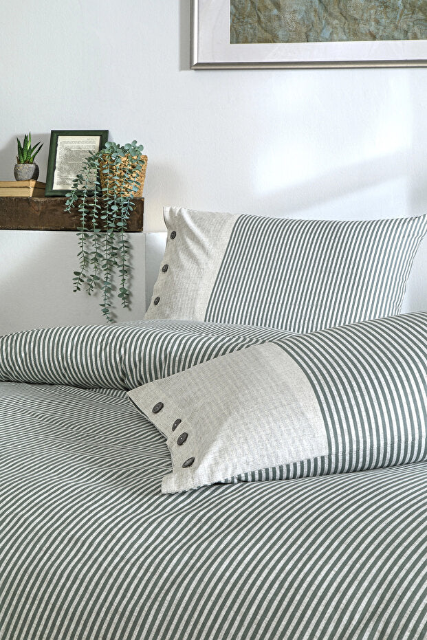 Natural Line Single Duvet Cover Set - 100% Cotton