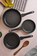 ProGranito Diamond Cast Frying Pan Set - 3-Piece 20-24-28 Cm