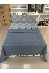 Double Cotton Pompom Pique Set - Elegant Bedding