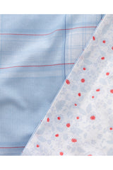 Blanch Double 100% Cotton Ranforce Duvet Cover Set - Blue