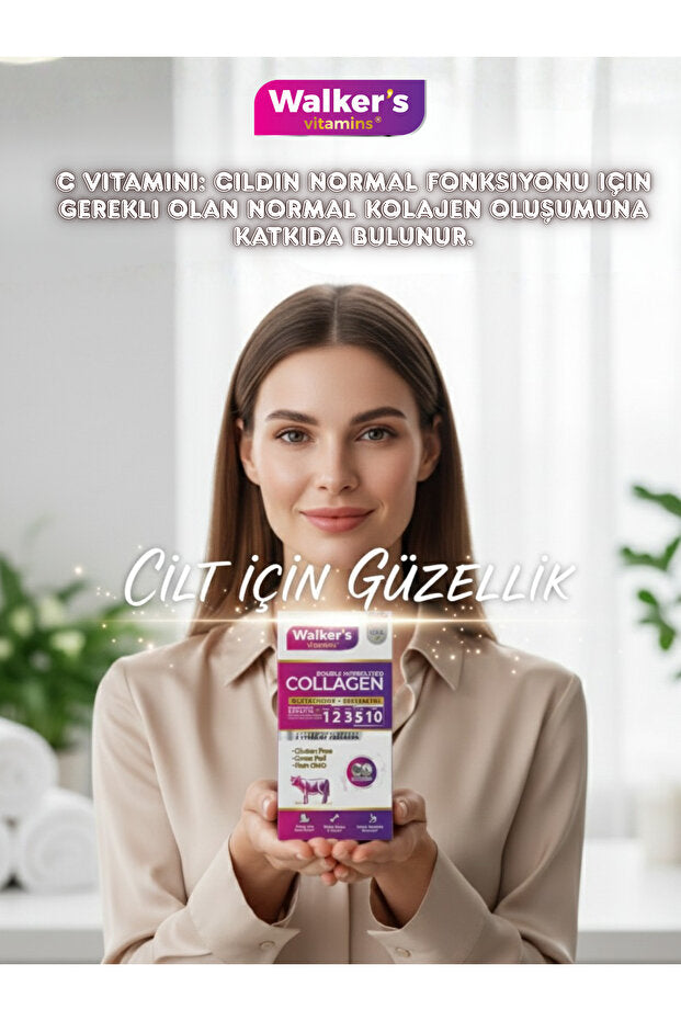 5 Arten von Kollagen mit Keratin, Biotin, Zink - 60 Tabletten