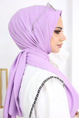 Women's Cotton Jazz Shawl - Soft Lilac