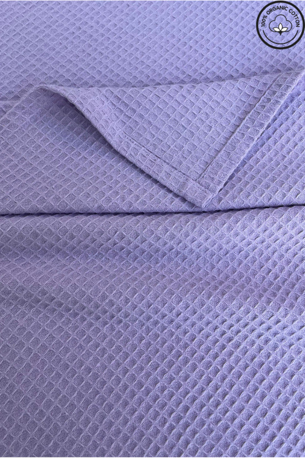 100% Organic Cotton Waffle Bedspread - Single 160x230 cm