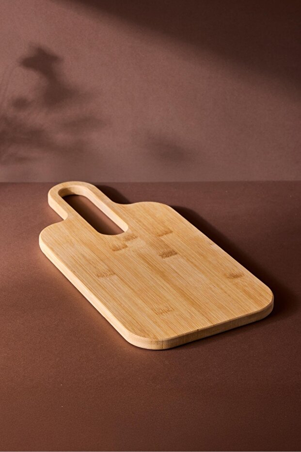 Bamboo Cutting Board 40x19 cm - Ergonomic with Oval Handle