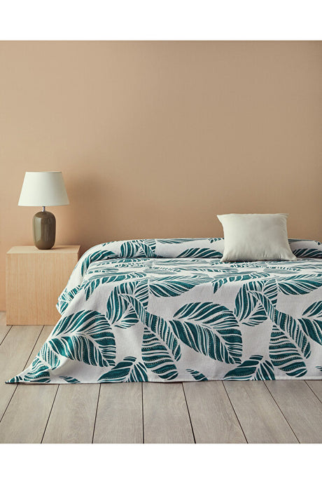 Leafy Wonder Single Size Green Pike Bedspread