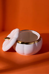 Pumpkin Porcelain XL Lidded Storage Container - 16.5x8 cm