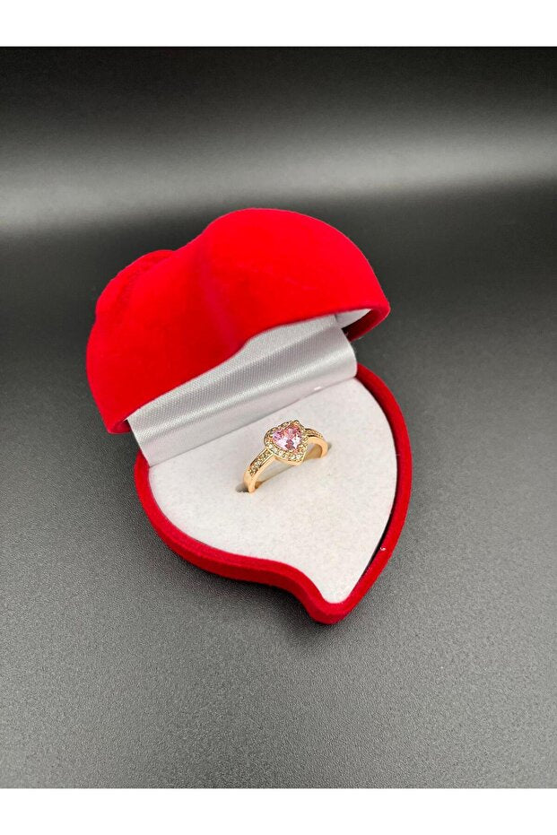 Silver Plated Heart Ring in Heart Gift Box - Valentine's Day