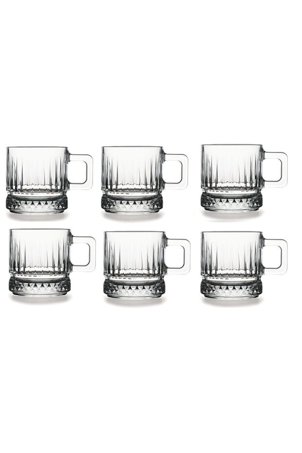 パサバフチェ エリシア プロフェッショナル グラス ティー & コーヒー マグ セット - 195ml