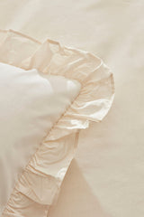 Pure 100% Cotton Double Duvet Cover Set - Ecru 200x220cm