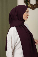 Women's Cotton Jazz Shawl - Elegant Plum
