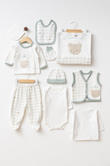 Little Man Newborn Baby Hospital Exit 10-Piece Clothing Set