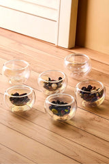 Multi-Purpose Double-Walled Glass Serving Bowls - 6 Pack