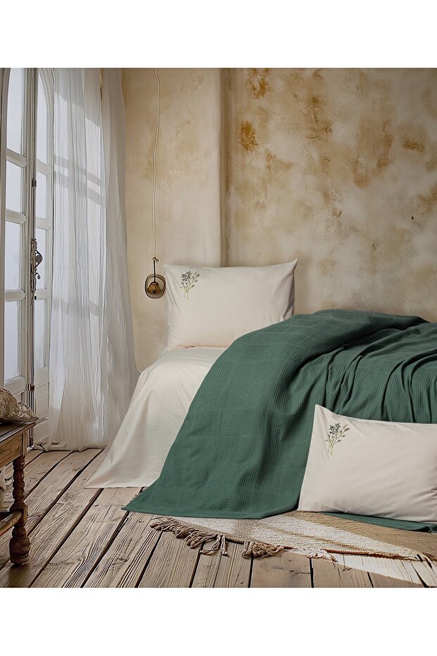 Double Pike Set - Sophia Green, 100% Cotton Comfort