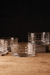 Marilyn Wide Glass Snack Bowls - Set of 4, 460ml Each