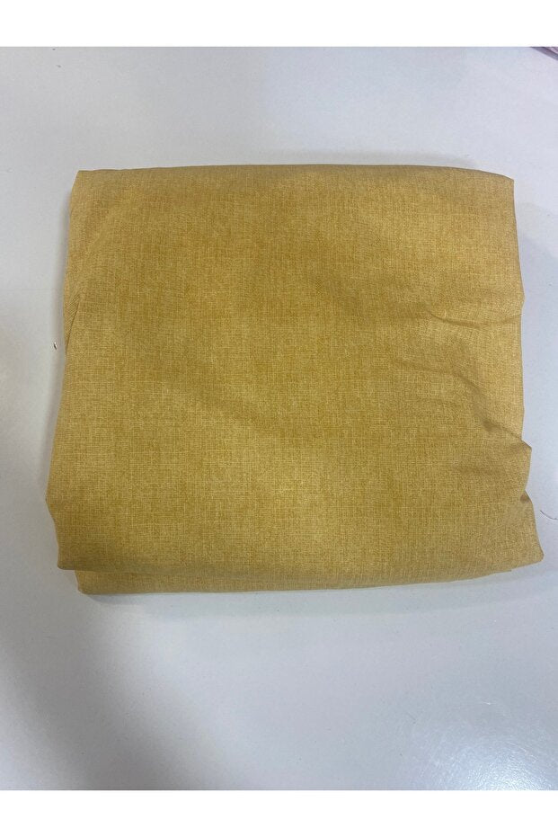 Single Mustard Plaid 3-Piece Duvet Cover Set with Fitted Sheet