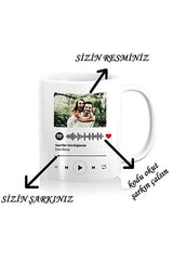 Personalized Spotify Song Code Photo Mug - Custom Porcelain Gift