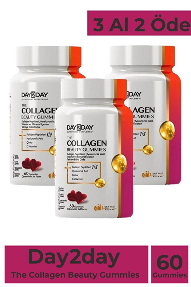 The Collagen Beauty Gummies - 60 Gummies x 3 Jars - Peach Flavor