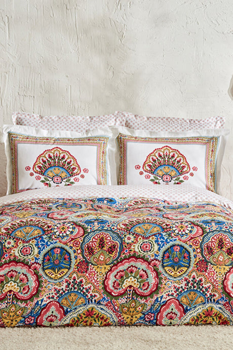 Admira 100% Cotton Double Duvet Cover Set - Salmon