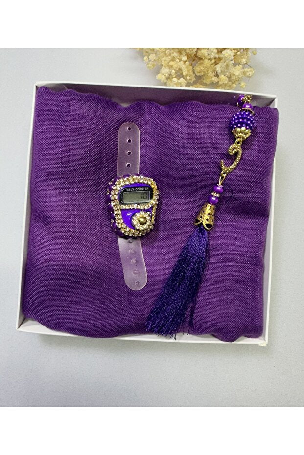 Elegant Religious Gift Set - Headscarf & Tally Counter