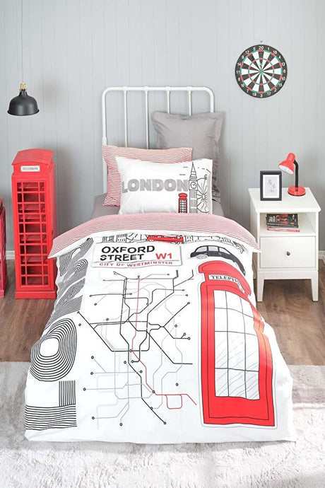 Young London 100% Cotton Single Duvet Cover Set