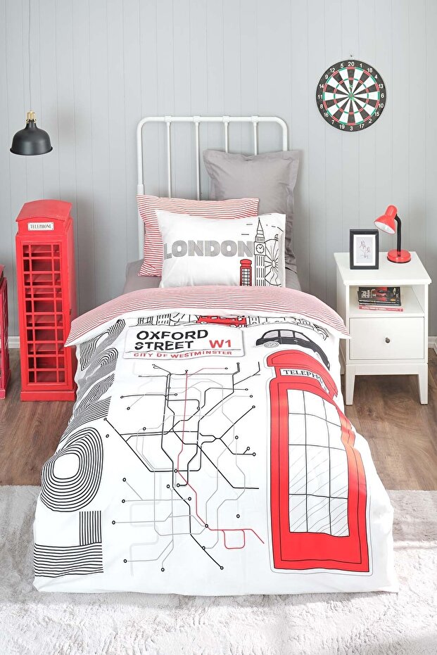 Young London 100% Cotton Single Duvet Cover Set