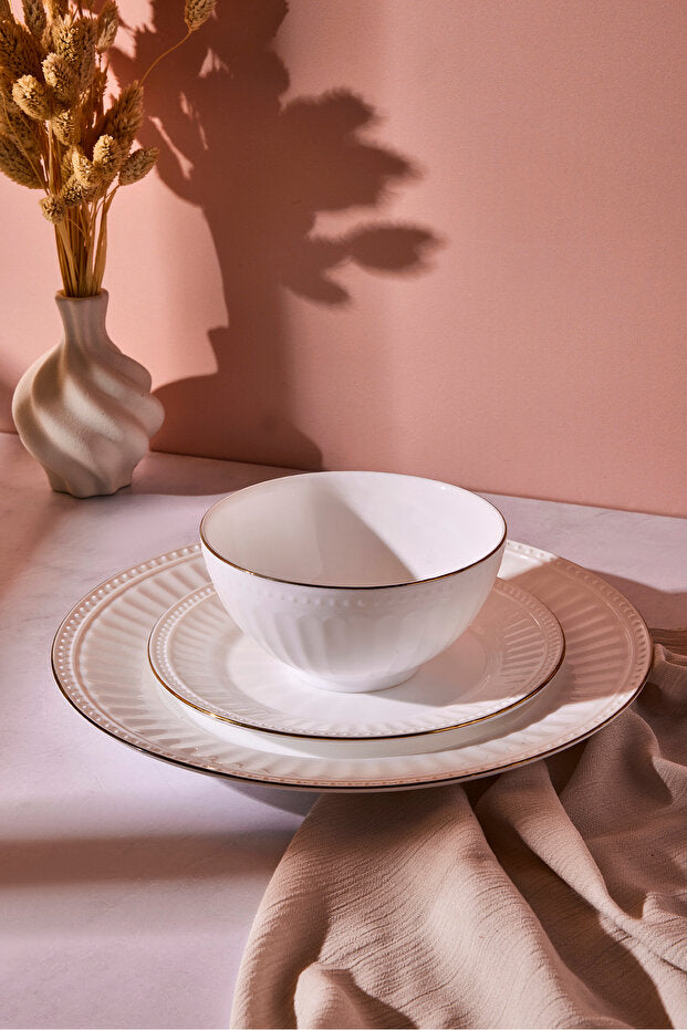Roma Opal Dinnerware Set - 18 Pieces for 6 People