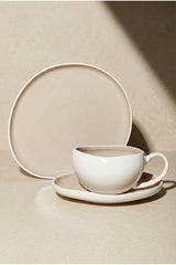 Roma Beige Porcelain 18-Piece Dessert & Tea Serving Set