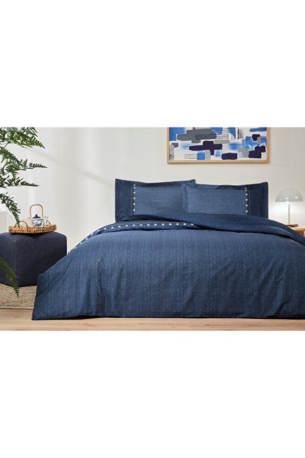 Oregon Denim Double Duvet Cover Set - 100% Cotton