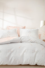 Ember Double Ranforce Duvet Cover Set - Powder Pink Floral