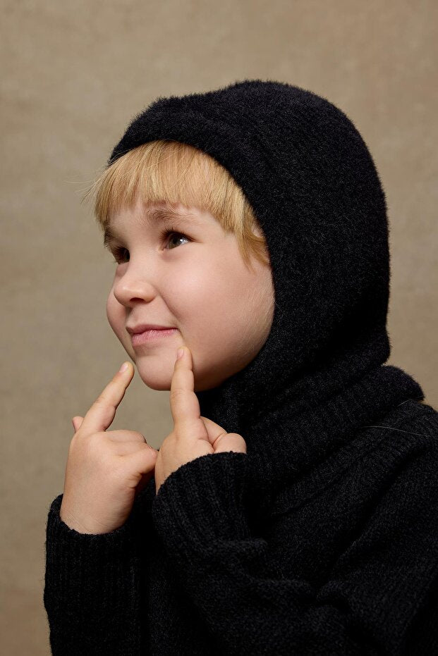 Měkká pletená balaclava čepice - Nastavitelná šňůrka