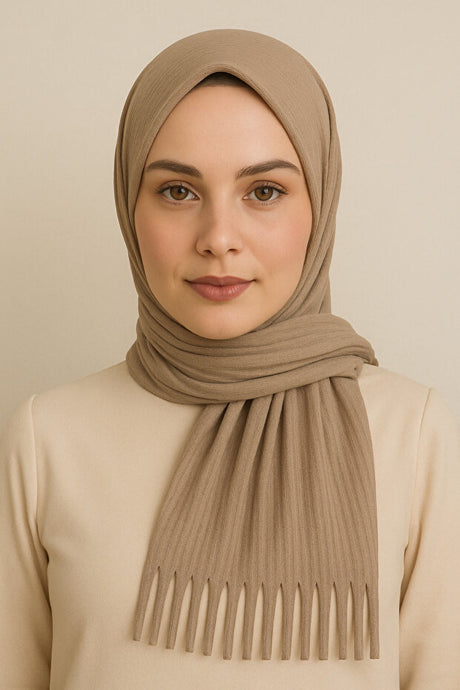 Practical Pleated Ready Shawl - Easy-Wear & Wrinkle-Free