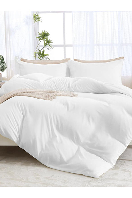 100% Cotton Double Hotel Quality Duvet Cover Set - 4 Pieces