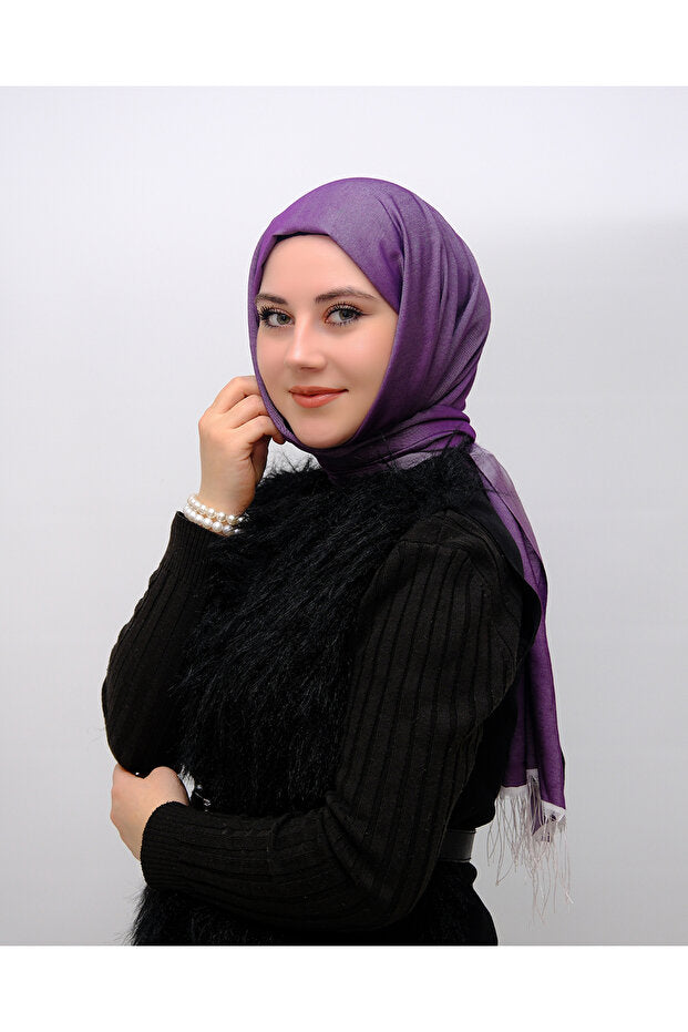 Silky Purple Shawl - Breathable & Lightweight