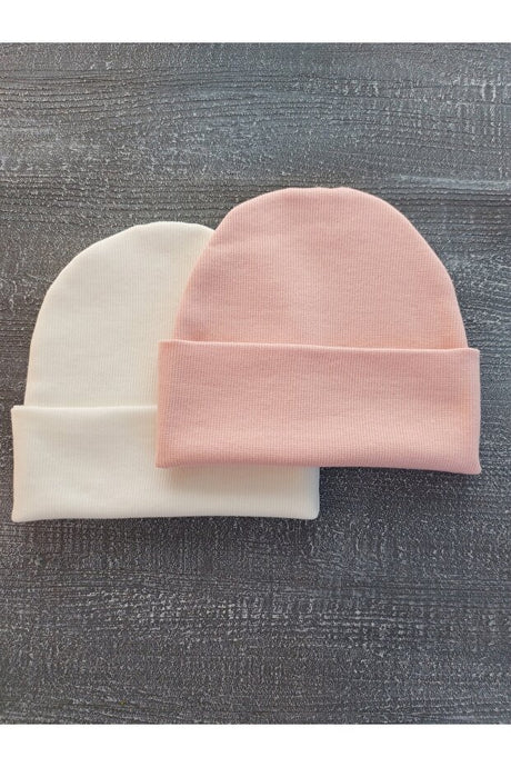 Baby 2-Pack Plain Ribbed Kaskorse Beanies