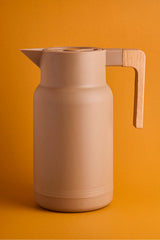 Nordic Bamboo Handle Glass Vacuum Thermos - 1000ml